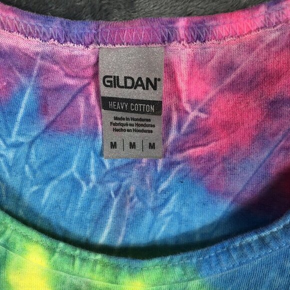 Tie-Dyed Tank Top Woman’s Be Kind Size Adult Medium Bright Summer Colors Shirt - Picture 3 of 9